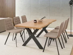 Tavolo da pranzo estensibile BRONSON Marrone 140/180 cm 90 cm