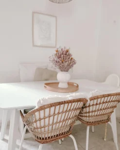 Tavolo da pranzo estensibile SANFORD Bianco 120/160 cm 80 cm