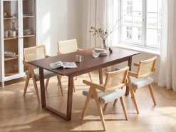 Tavolo da pranzo estensibile CAMDEN Frasino scuro 160/200 cm 95 cm