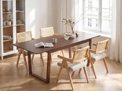 Tavolo da pranzo estensibile CAMDEN Frasino scuro 160/200 cm 95 cm