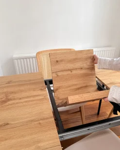 Tavolo da pranzo estensibile HARLOW Marrone 140/180 cm 90 cm