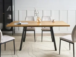 Tavolo da pranzo estensibile HARLOW Marrone 140/180 cm 90 cm