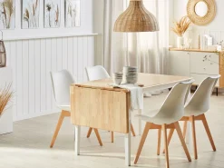 Tavolo da pranzo estensibile LOUISIANA Marrone chiaro 120/160 cm 75 cm Legno