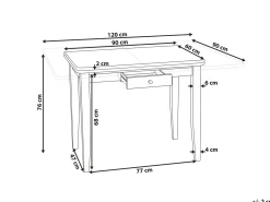 Tavolo da pranzo estensibile MASELA Marrone 90/120 cm 60 cm Legno