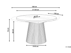 Tavolo da pranzo estensibile MOORE Frasino scuro 120/160 cm 120 cm