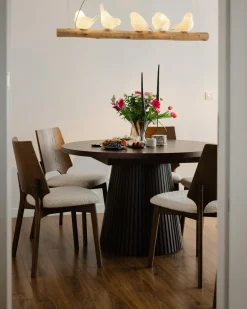 Tavolo da pranzo estensibile MOORE Frasino scuro 120/160 cm 120 cm