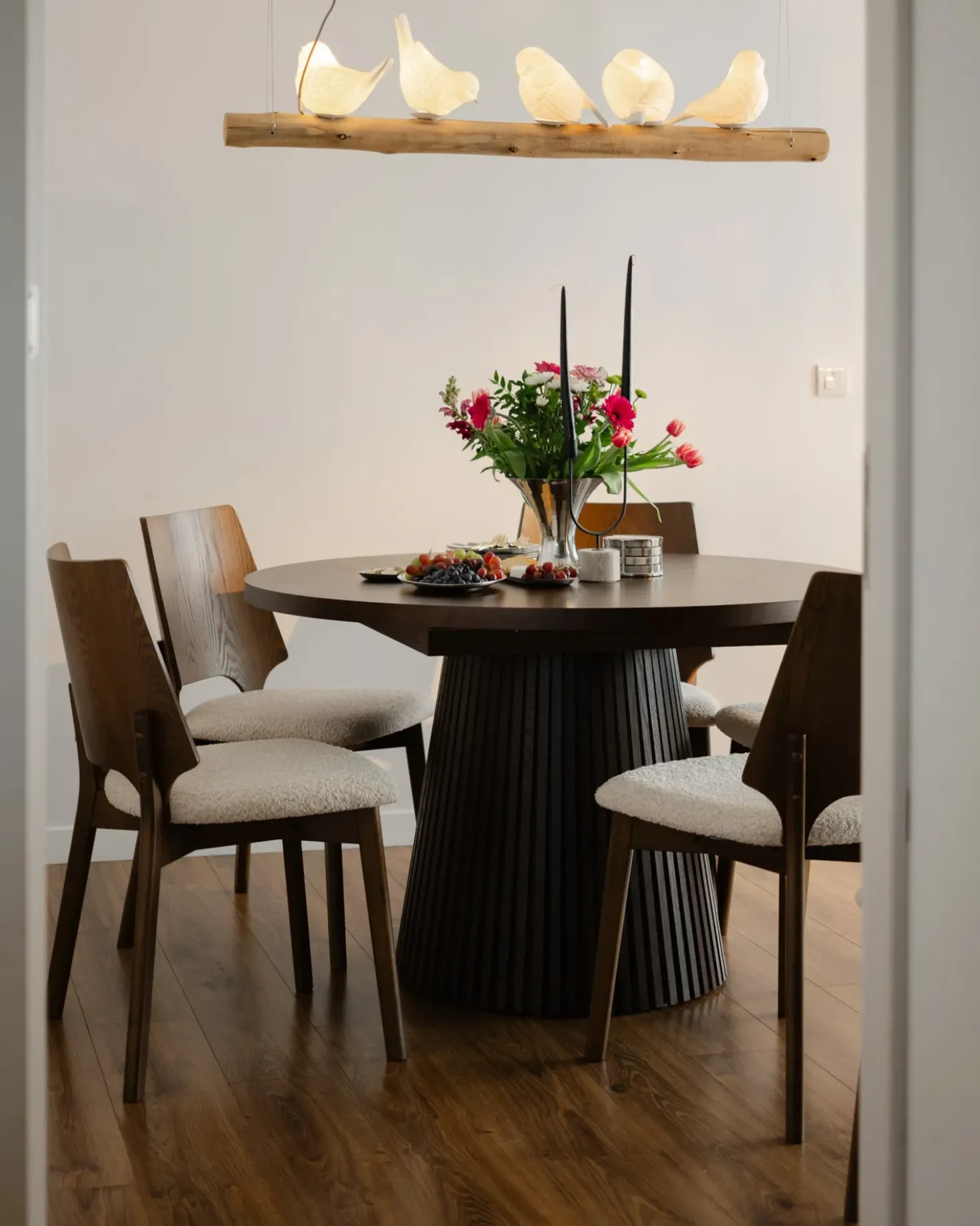 Tavolo da pranzo estensibile MOORE Frasino scuro 120/160 cm 120 cm