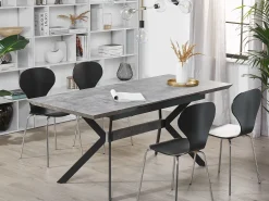 Tavolo da pranzo estensibile BENSON Grigio chiaro 140/180 cm 80 cm