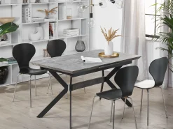 Tavolo da pranzo estensibile BENSON Grigio chiaro 140/180 cm 80 cm