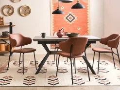 Tavolo da pranzo estensibile BENSON Grigio chiaro 140/180 cm 80 cm