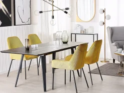 Tavolo da pranzo estensibile IRVINGTON Nero 160/200 cm 90 cm