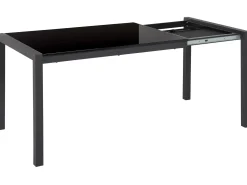Tavolo da pranzo estensibile GRANADA Nero 120/160 cm 80 cm