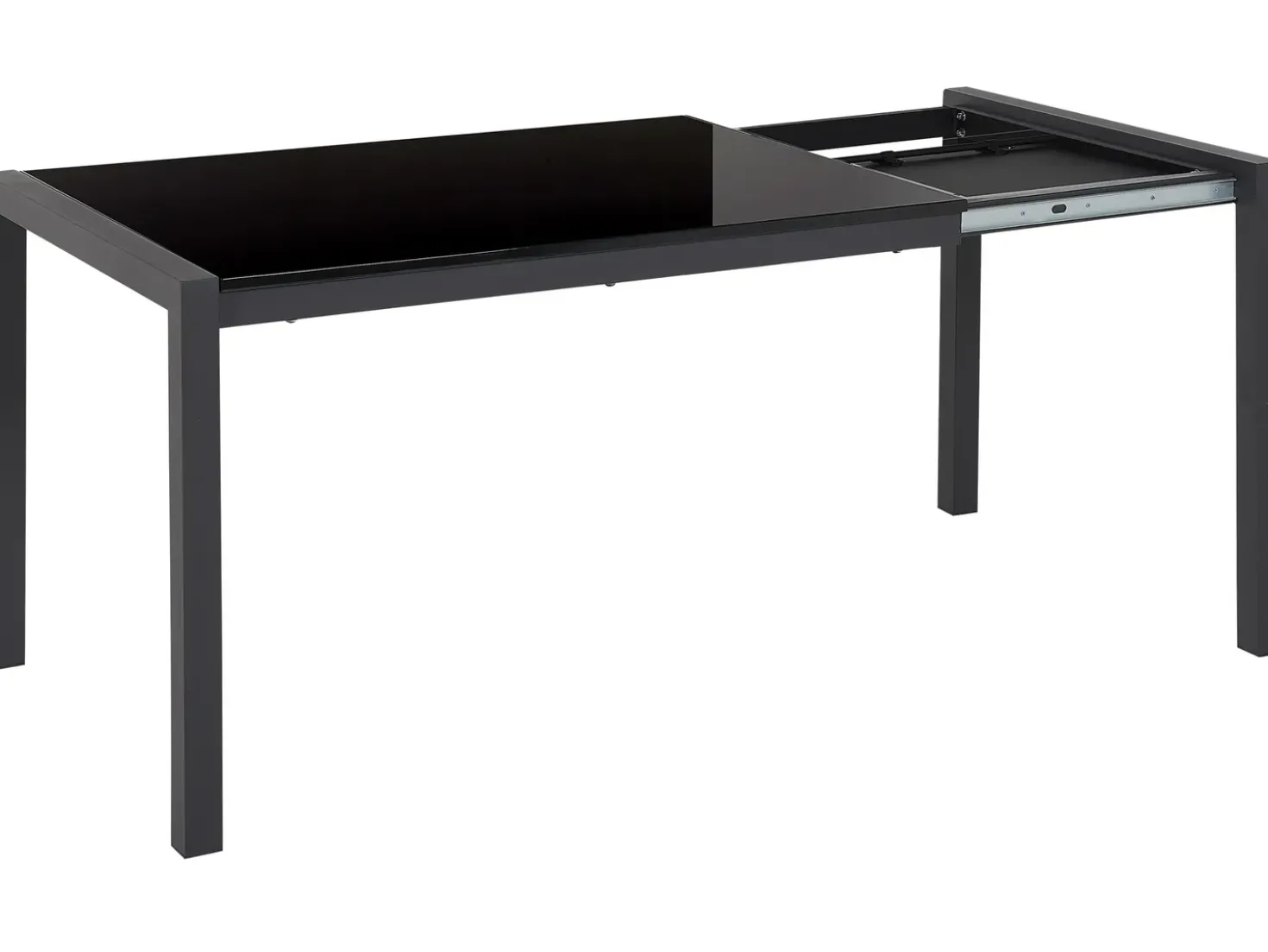 Tavolo da pranzo estensibile GRANADA Nero 120/160 cm 80 cm