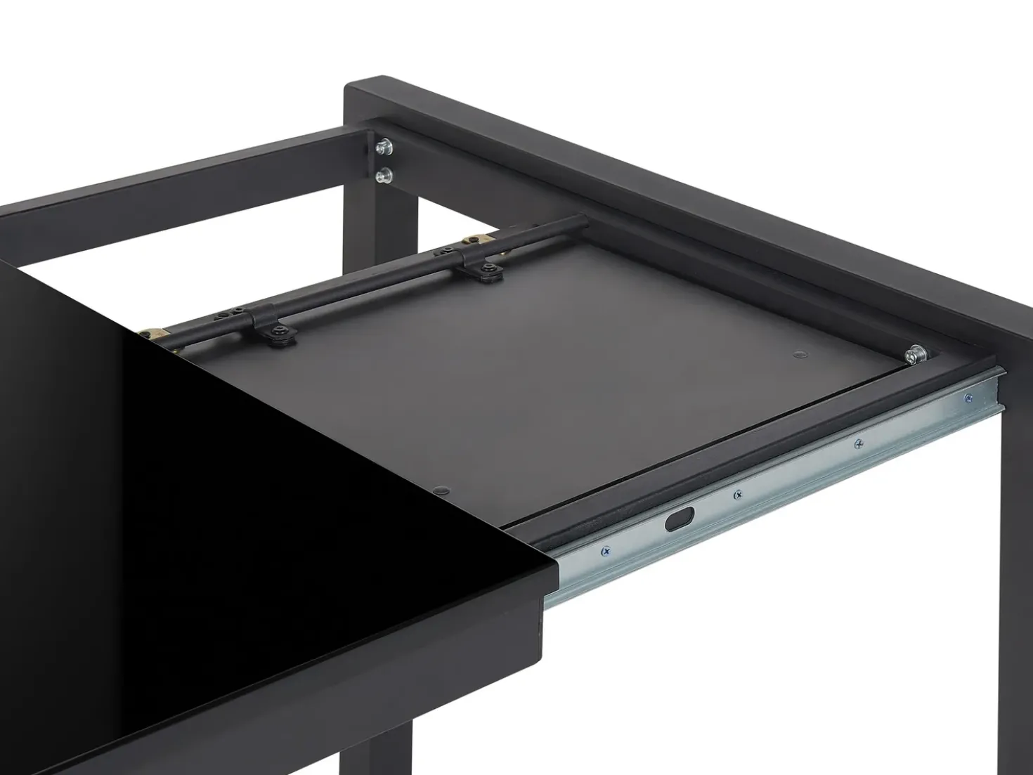 Tavolo da pranzo estensibile GRANADA Nero 120/160 cm 80 cm