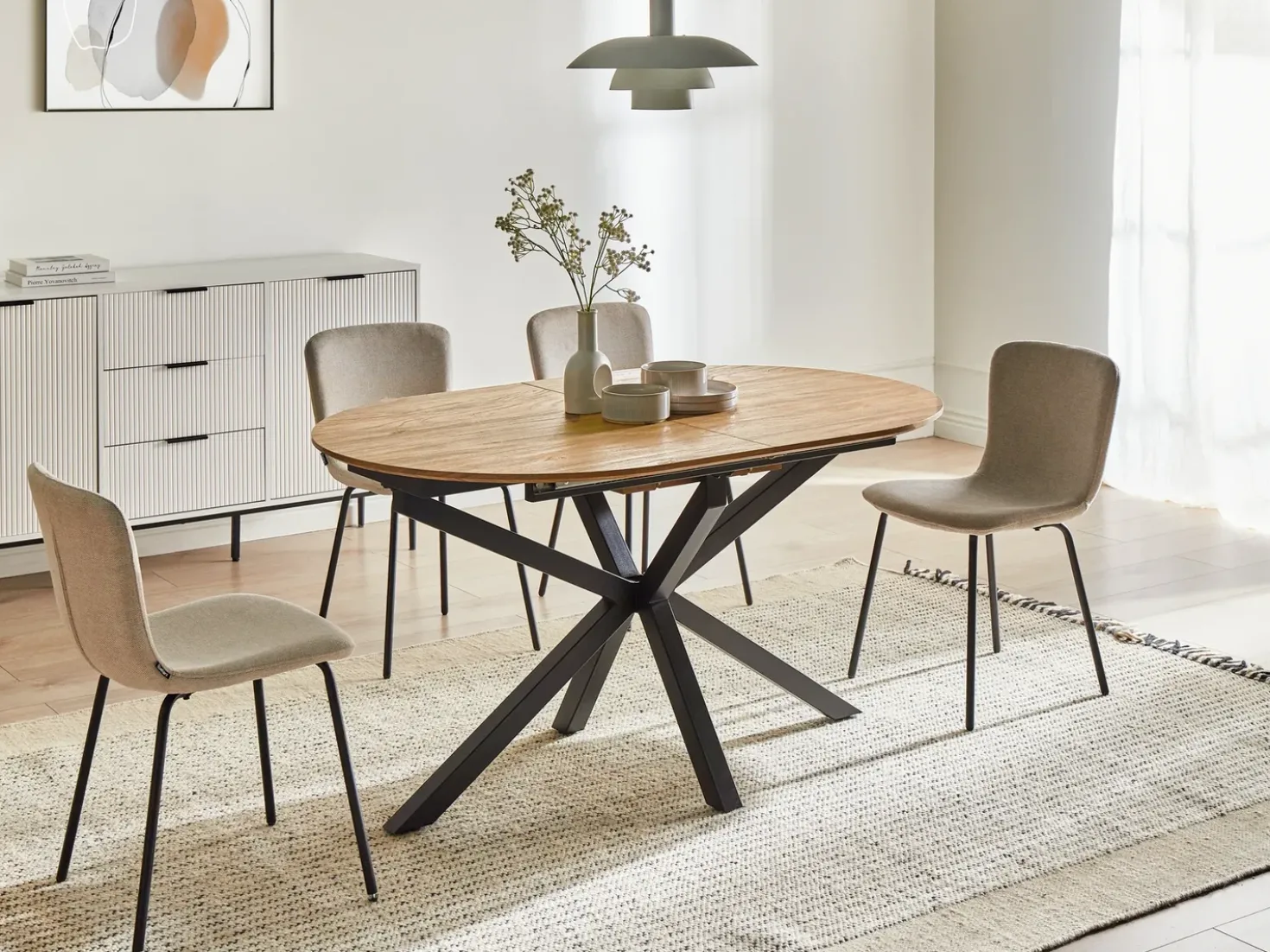 Tavolo da pranzo estensibile MACQUARIE Marrone 140/180 cm 90 cm