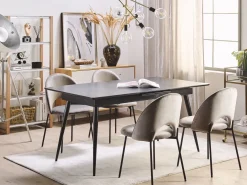 Tavolo da pranzo estensibile MALDON Nero 160/200 cm 90 cm