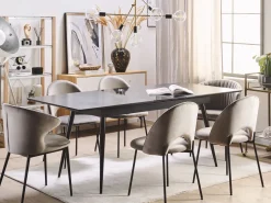 Tavolo da pranzo estensibile MALDON Nero 160/200 cm 90 cm