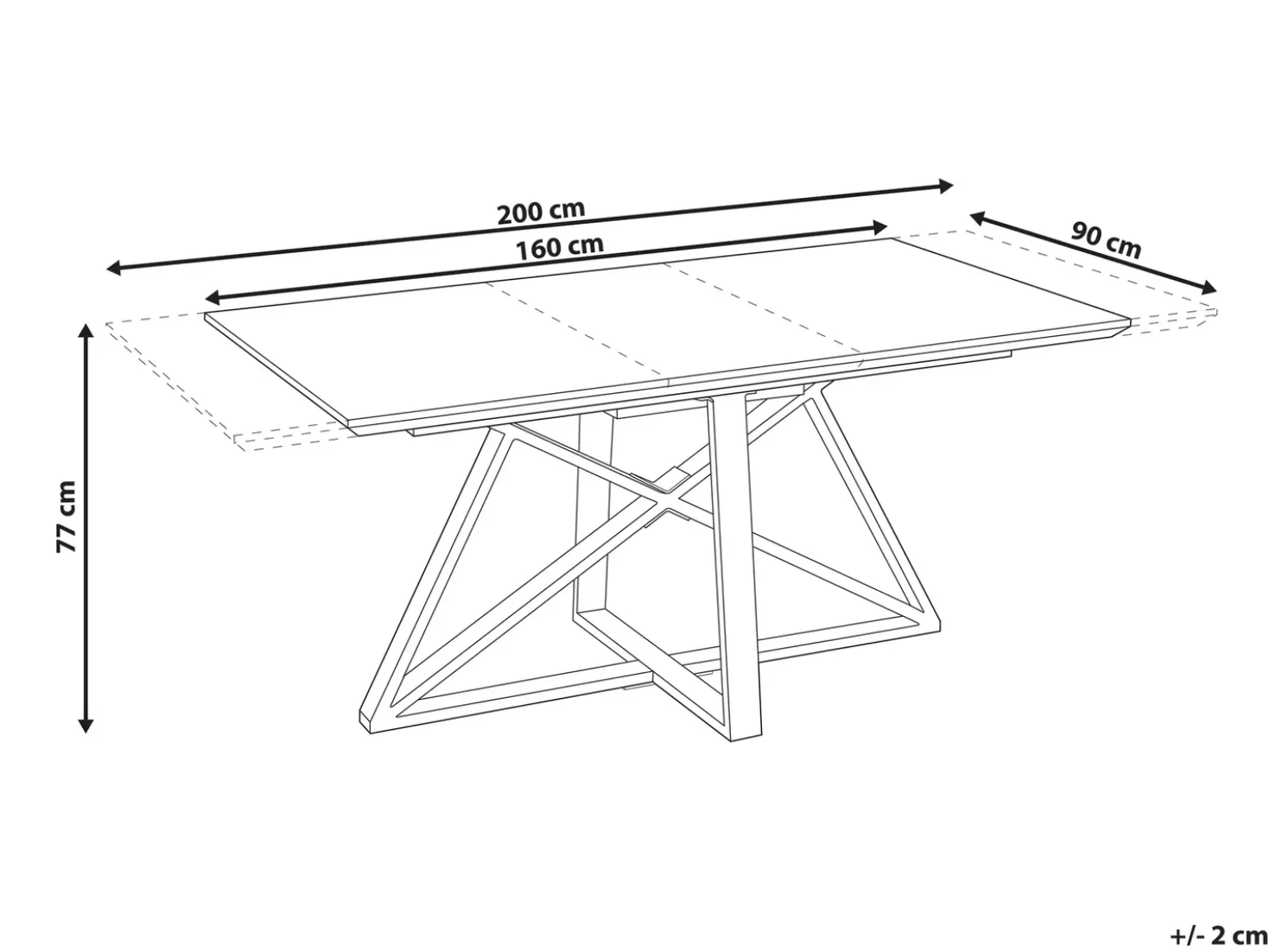 Tavolo da pranzo estensibile MAXIMUS Marmo bianco 160/200 cm 90 cm
