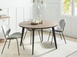 Tavolo da pranzo estensibile BOVINA Marrone scuro 120/150 cm 120 cm