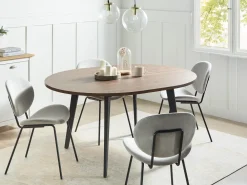 Tavolo da pranzo estensibile BOVINA Marrone scuro 120/150 cm 120 cm