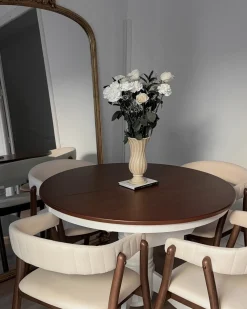 Tavolo da pranzo estensibile AKRON Frassino marrone 106/150 cm 106 cm Legno