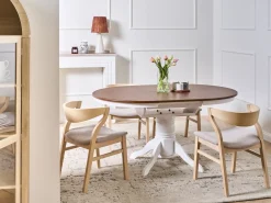 Tavolo da pranzo estensibile AKRON Frassino marrone 106/150 cm 106 cm Legno