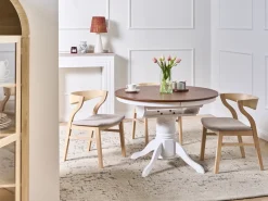 Tavolo da pranzo estensibile AKRON Frassino marrone 106/150 cm 106 cm Legno
