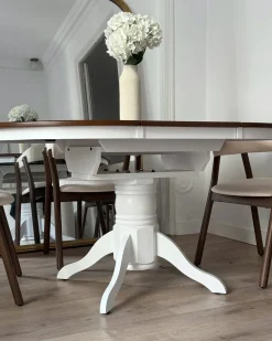 Tavolo da pranzo estensibile AKRON Frassino marrone 106/150 cm 106 cm Legno