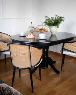Tavolo da pranzo estensibile AKRON Nero 106/150 cm 106 cm