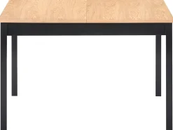 Tavolo da pranzo estensibile HOUSTON Marrone chiaro/Nero 120/150 cm 90 cm Legno di pino