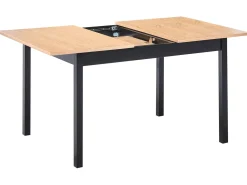 Tavolo da pranzo estensibile HOUSTON Marrone chiaro/Nero 120/150 cm 90 cm Legno di pino