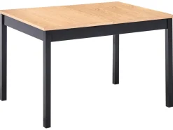 Tavolo da pranzo estensibile HOUSTON Marrone chiaro/Nero 120/150 cm 90 cm Legno di pino