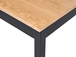Tavolo da pranzo estensibile HOUSTON Marrone chiaro/Nero 120/150 cm 90 cm Legno di pino