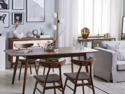 Tavolo da pranzo estensibile MADOX Noce scuro 150/190 cm 90 cm