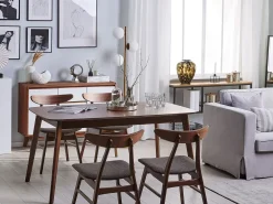Tavolo da pranzo estensibile MADOX Noce scuro 150/190 cm 90 cm
