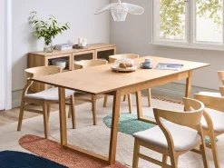 Tavolo da pranzo estensibile CAMDEN Frassino chiaro 160/200 cm 95 cm