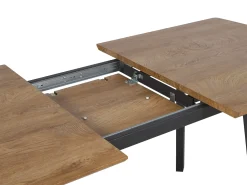 Tavolo da pranzo estensibile SALVADOR Marrone scuro 160/200 cm 90 cm