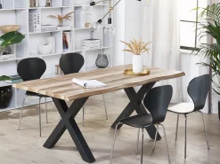 Tavolo da pranzo estensibile BRONSON Marrone scuro 140/180 cm 90 cm