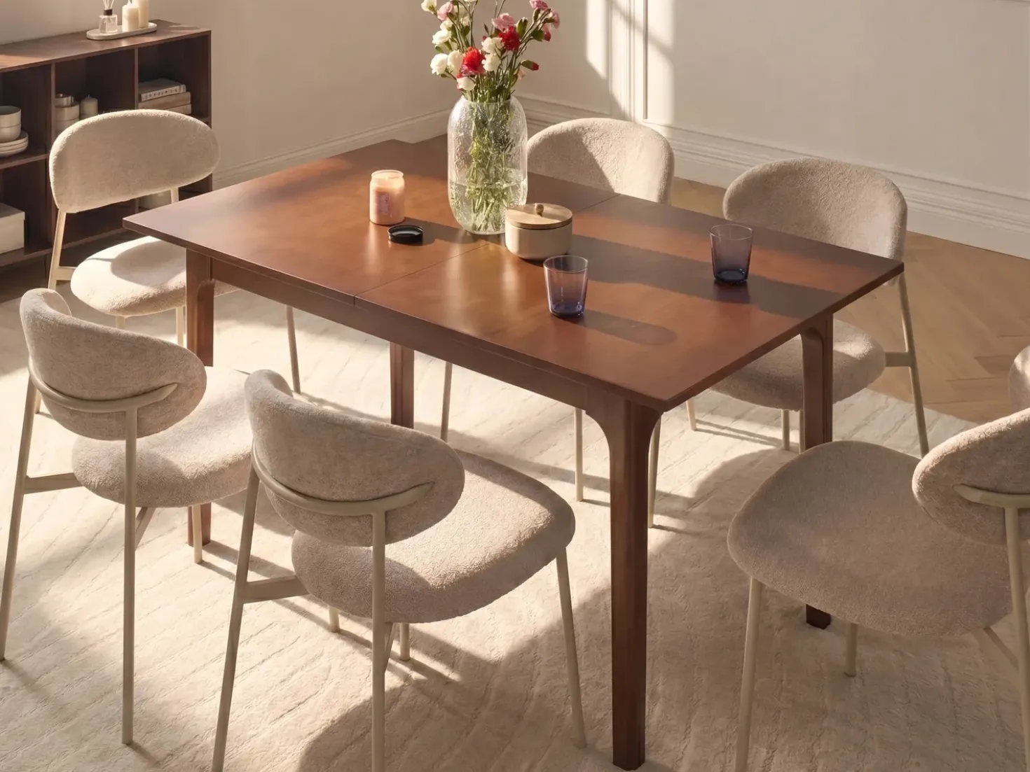 Tavolo da pranzo estensibile DELMAS Frasino scuro 160/200 cm 90 cm