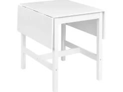 Tavolo da pranzo estensibile VERA Bianco 60/120 cm 74 cm Legno di pino