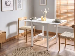 Tavolo da pranzo estensibile VERA Bianco 60/120 cm 74 cm Legno di pino