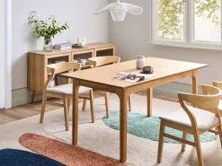 Tavolo da pranzo estensibile DELMAS Frassino chiaro 160/200 cm 90 cm