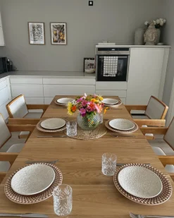 Tavolo da pranzo estensibile DELMAS Frassino chiaro 160/200 cm 90 cm