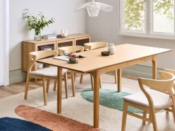 Tavolo da pranzo estensibile DELMAS Frassino chiaro 160/200 cm 90 cm