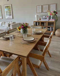 Tavolo da pranzo estensibile DELMAS Frassino chiaro 160/200 cm 90 cm
