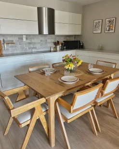 Tavolo da pranzo estensibile DELMAS Frassino chiaro 160/200 cm 90 cm
