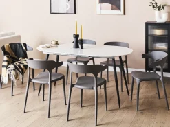 Tavolo da pranzo estensibile STAVERTON Bianco 120/160 cm 80 cm