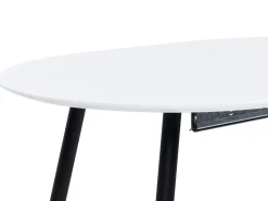 Tavolo da pranzo estensibile STAVERTON Bianco 120/160 cm 80 cm