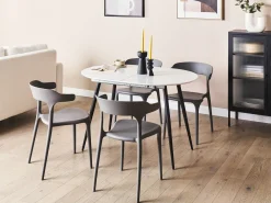 Tavolo da pranzo estensibile STAVERTON Bianco 120/160 cm 80 cm
