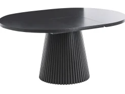 Tavolo da pranzo estensibile MOORE Legno di frassino nero 120/160 cm 120 cm
